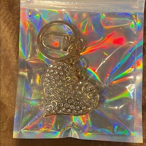 Sparkling Gold Heart Key Holder
